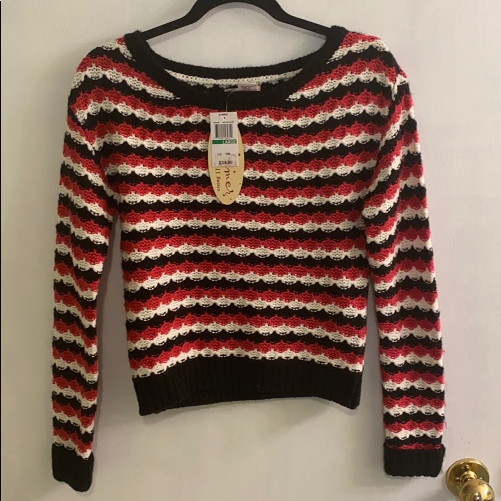 NWT J.J. Basics Knit Stripped Sweater